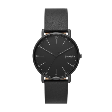 RELOJ SKAGEN FASHION ACERO CUERO NEGRO 0