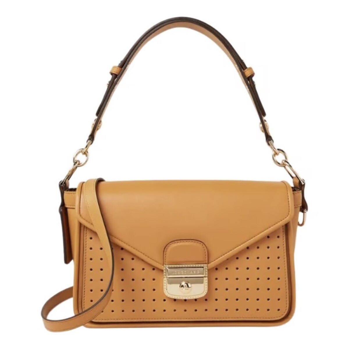 Longchamp -Cartera de cuero con solapa, Mademoiselle 