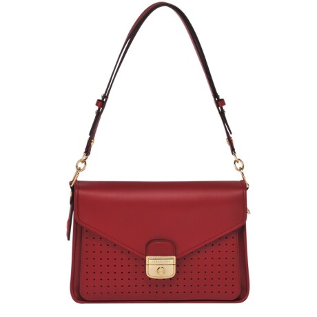 Longchamp -Cartera de cuero con solapa, Mademoiselle Bordó