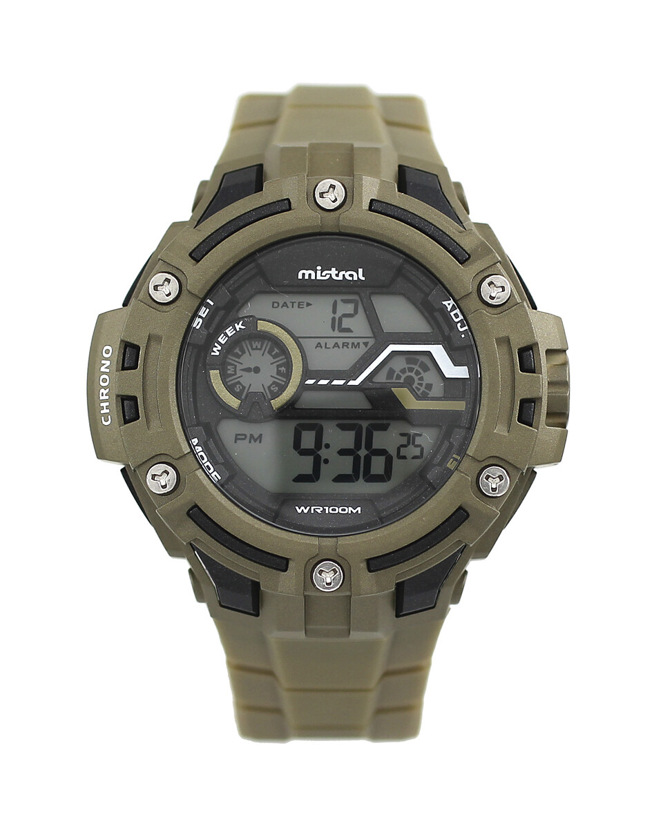 Reloj Mistral Deportivo Silicona Marron 