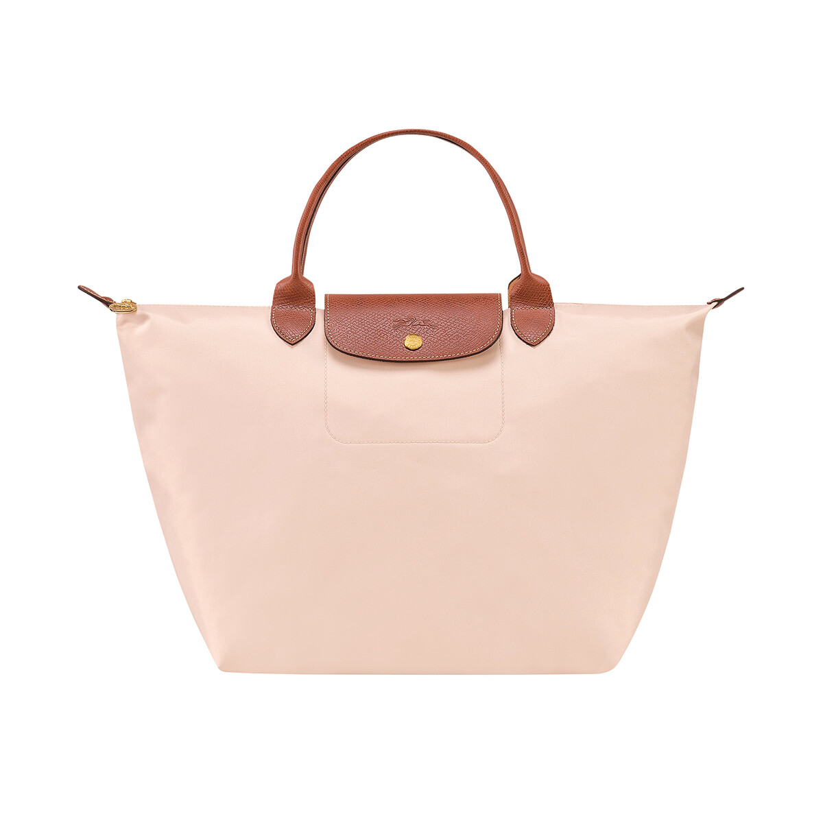 Longchamp -Cartera Longchamp plegable de nylon con cierre y asa corta, Le pliage M 