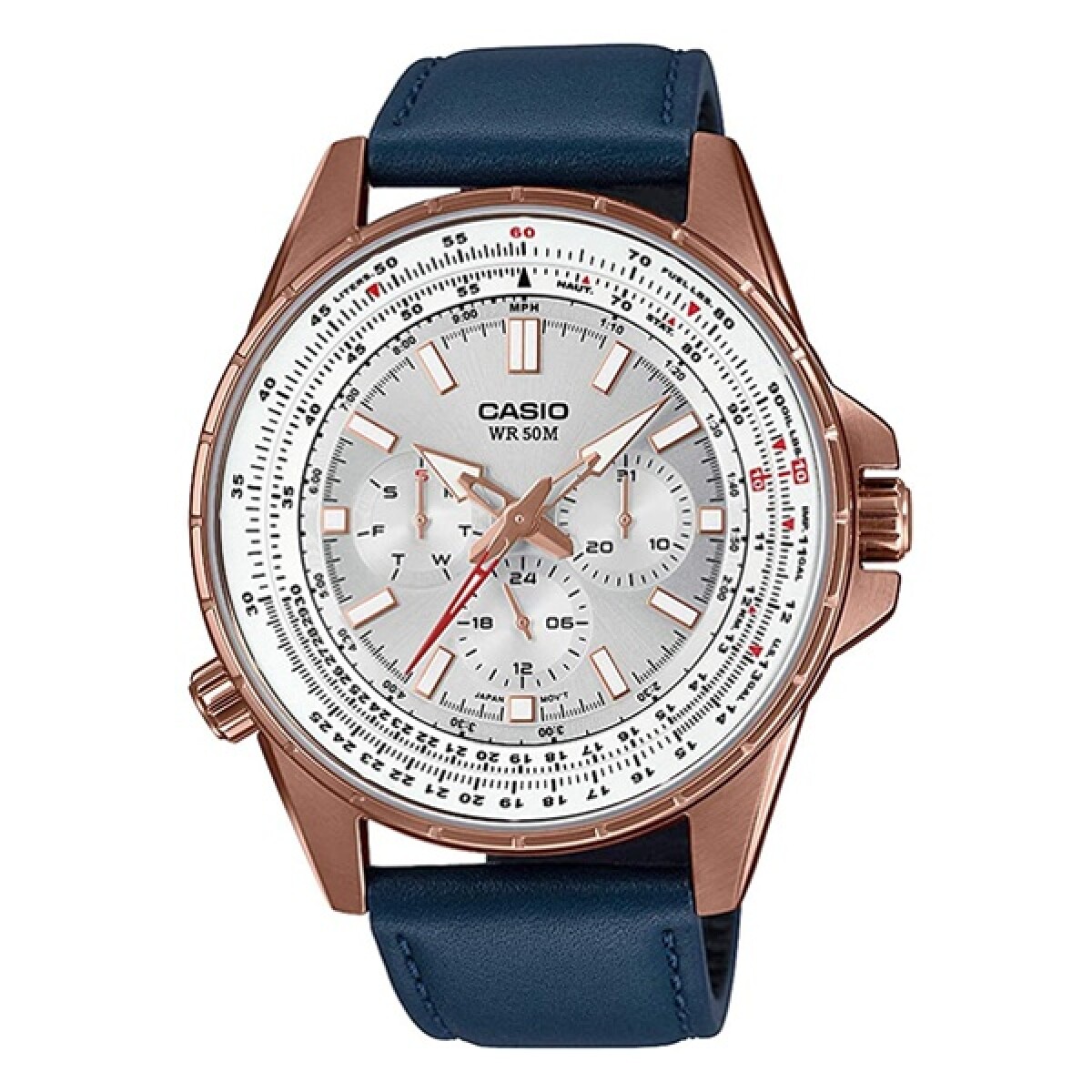 Reloj Casio Clásico De Cuero Marrón 
