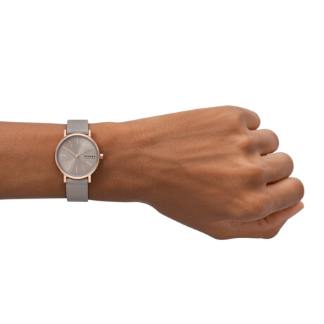RELOJ SKAGEN FASHION ACERO CUERO GRIS 0