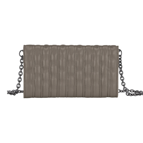Longchamp -Sobre de cuero con solapa, Brioche Gris