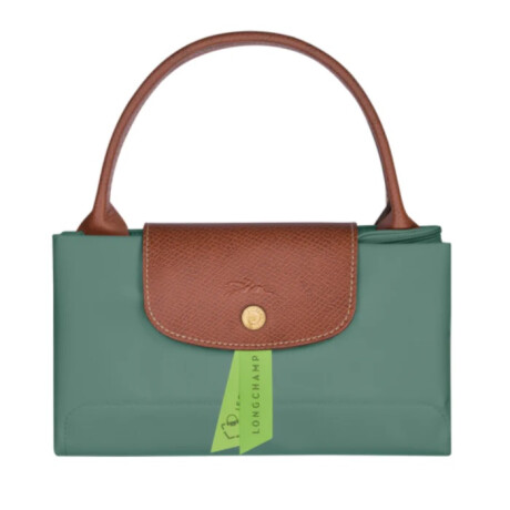 Longchamp - Le Pliage Original Bolso con Asa Superior S Verde